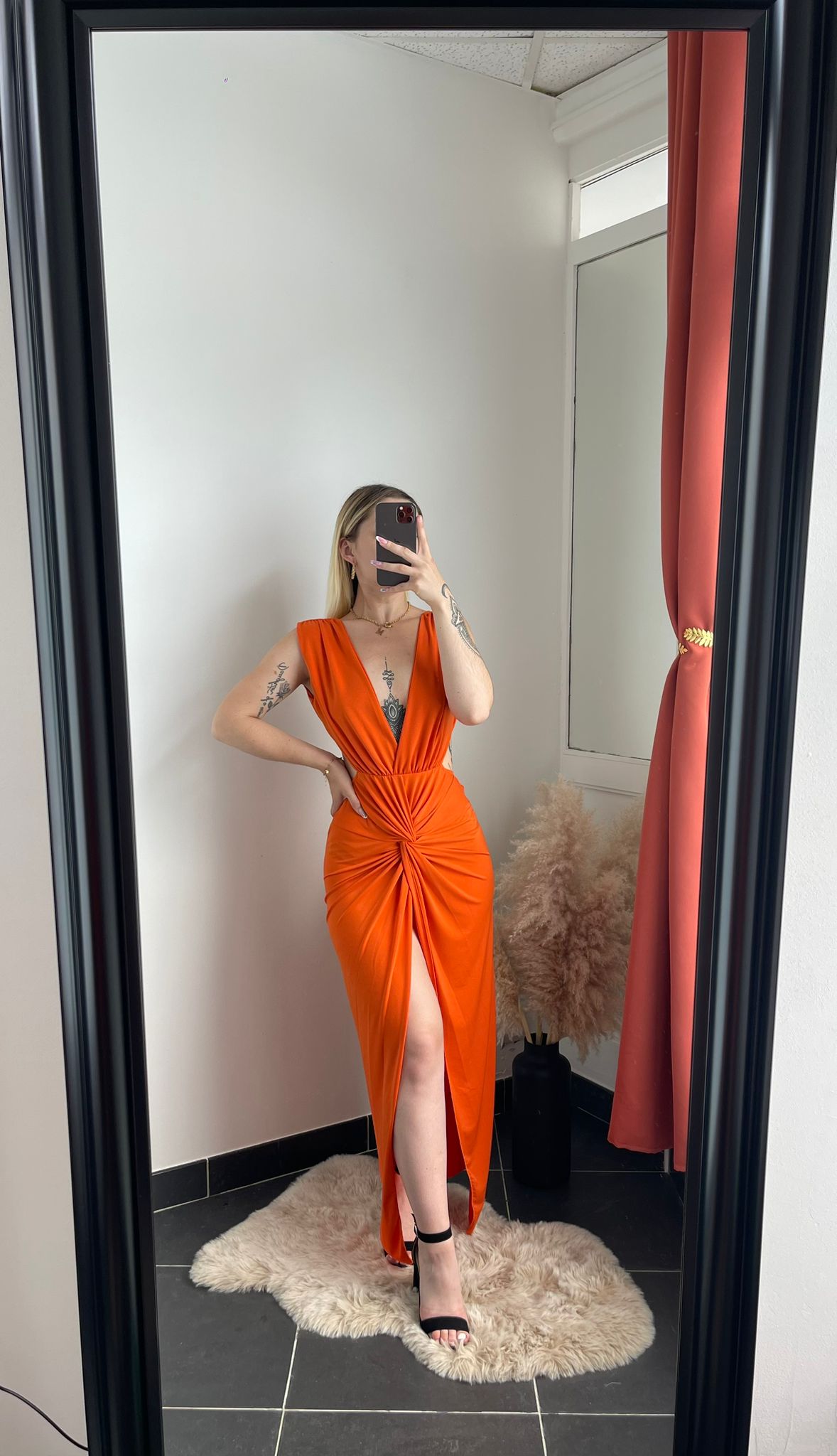 Robe orange Julie