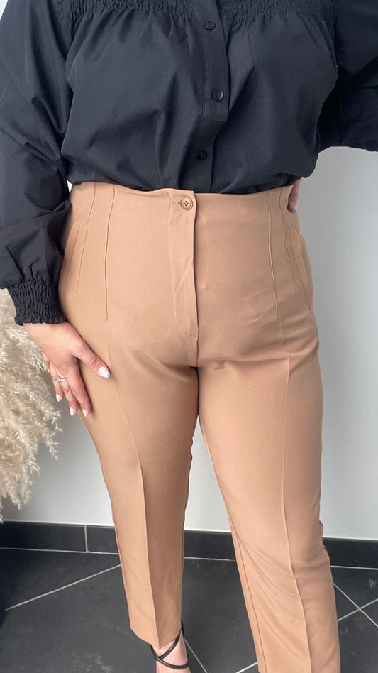 Pantalon à pince marron
